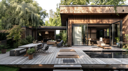 Obraz premium embrace the exterior space and create something not very boho, more modernistic and elegant approach