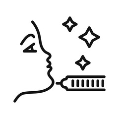 laser dermatology icon mark in filled style