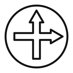 Left side road icon mark in filled style