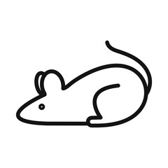 mouse animal icon mark in filled style