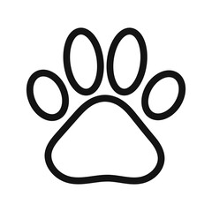Paw Print icon mark in filled style