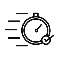 Quick approval icon mark in filled style