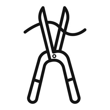black shears cutting wire clip art preview