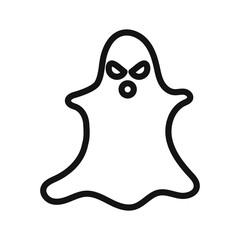 scary Ghost icon mark in filled style
