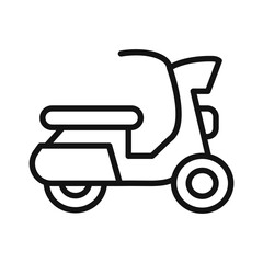Scooter icon  mark in filled style