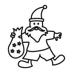 Santa Claus icon mark in filled style