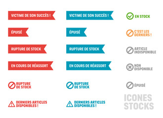 ic&ocirc;nes information gestion de stock