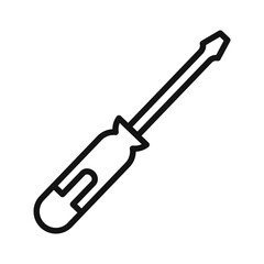 Screwdrive icon mark in filled style