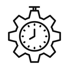 Time Management icon mark in filled style