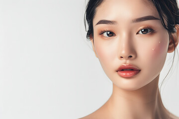 Obraz premium スキンケアのイメージ、素肌の綺麗なアジア人
