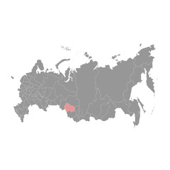 Obraz premium Novosibirsk Oblast map, administrative division of Russia. Vector illustration.