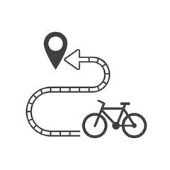 bike path symbol, road sign, vector art.