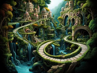 Fusion of aspirations, a tapestry of desires woven into the fabric of a fantastical city