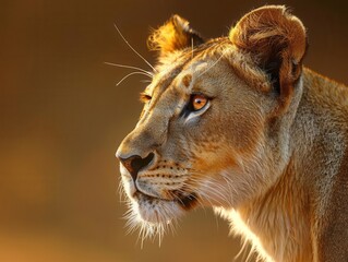 Naklejka premium Detailed 3D render of a wild animal in profile on a gentle pastel background