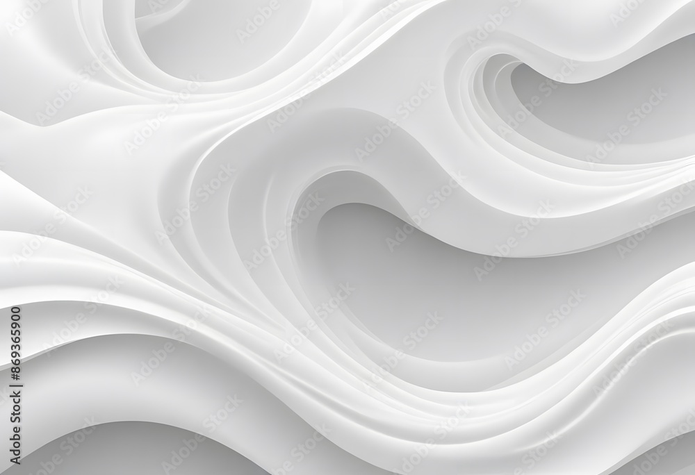 Poster abstract white and light gray wave modern soft luxury texture with smooth and clean vector subtle ba