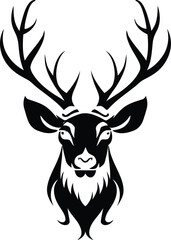 Deer silhouette vector icon