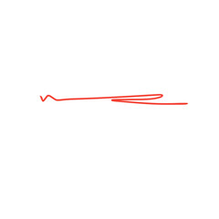 Red pencil stroke