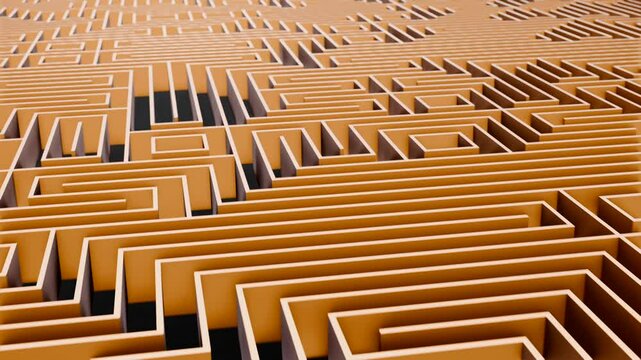 Maze structure. Geometric shape, direction, searching, lost, complexity, way, path, infinity.