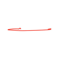 Red pencil stroke