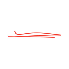 Red pencil stroke