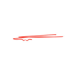 Red pencil stroke
