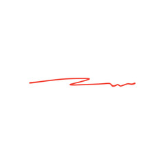 Red pencil stroke
