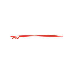 Red pencil stroke