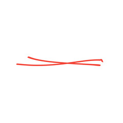 Red pencil stroke