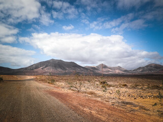 Desert on Lanzarote Island.