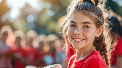 A charity event with people of all ages participating in activities to raise funds, symbolizing the International Day of Charity. Copy space for text, sharp focus and clear light, high clarity, no