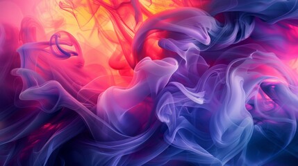 Colorful abstract smoke art with pink and purple hues