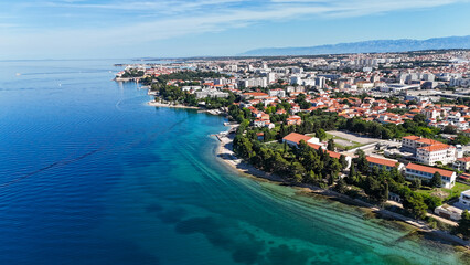 Zadar Croatia Aerial Drone view adriatic balkans