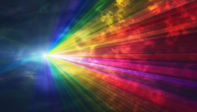 Like a prism, life can refract into a spectrum of experiences: Visualize a prism separating white light into a rainbow of colors, symbolizing that life can be viewed from many different perspectives