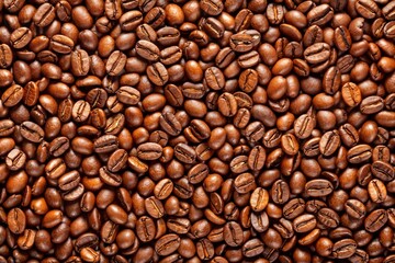 Rich and Warm Roasted Coffee Beans Pattern Background