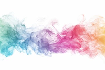 Obraz premium Soft Colorful Smoke Swirls in Rainbow Shades