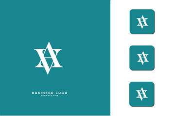 AV, VA, A, V, Abstract Letters Logo Monogram
