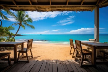Summer beach sea sky.