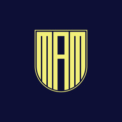 mam letter logo design