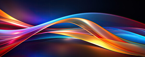 Abstract colorful light waves.
