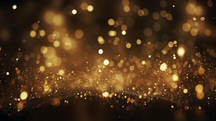 Glowing gold lights in a sparkling abstract gala motif.