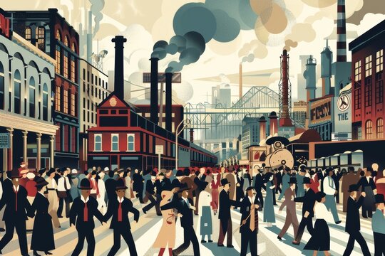 workers and their ongoing struggle for social justice, industrial era