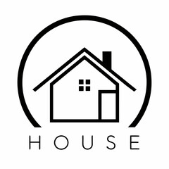      House logo vector art illustration.
