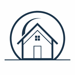       House logo vector art illustration.
