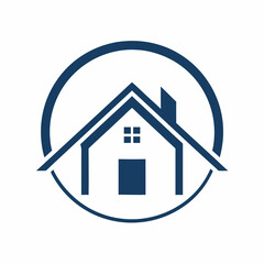 Obraz premium House logo vector art illustration. 