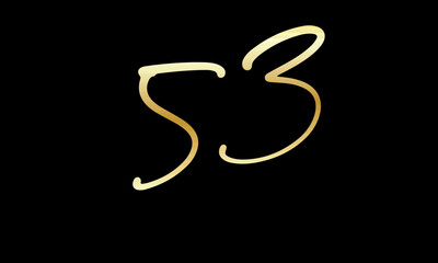 Obraz premium Number Gold Casual Modern Logo