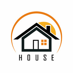       House logo vector art illustration.
