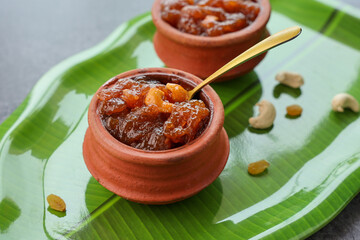 Tirunelveli Halwa India sweet for Diwali Pongal festival made with wheat flour and ghee a famous South Indian Sweet 