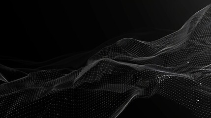 Futuristic wireframe background with plexus effect in vector illustration for modern design