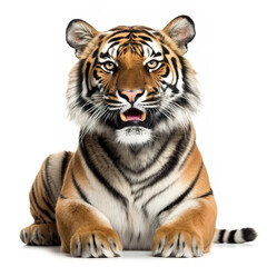 Fototapeta premium Big tiger on a white background.