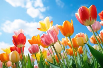 Obraz premium Flower nature tulip landscape.